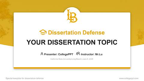 California State University-Long Beach Graduation Thesis Defense PPT Template
