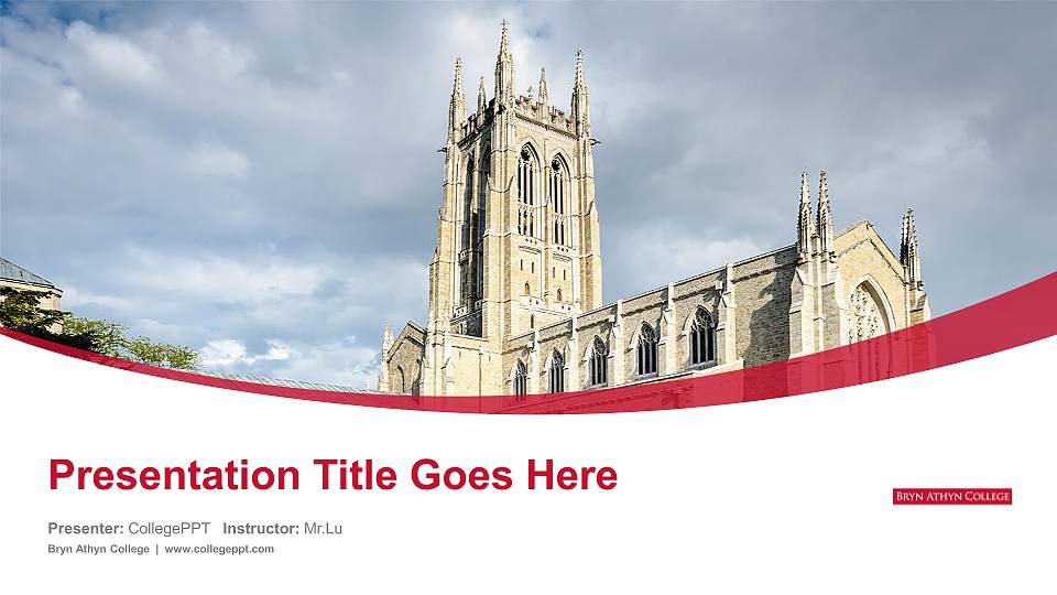 Bryn Athyn College Course/Courseware Creation PPT Template16:9 ratio PPT effect preview image