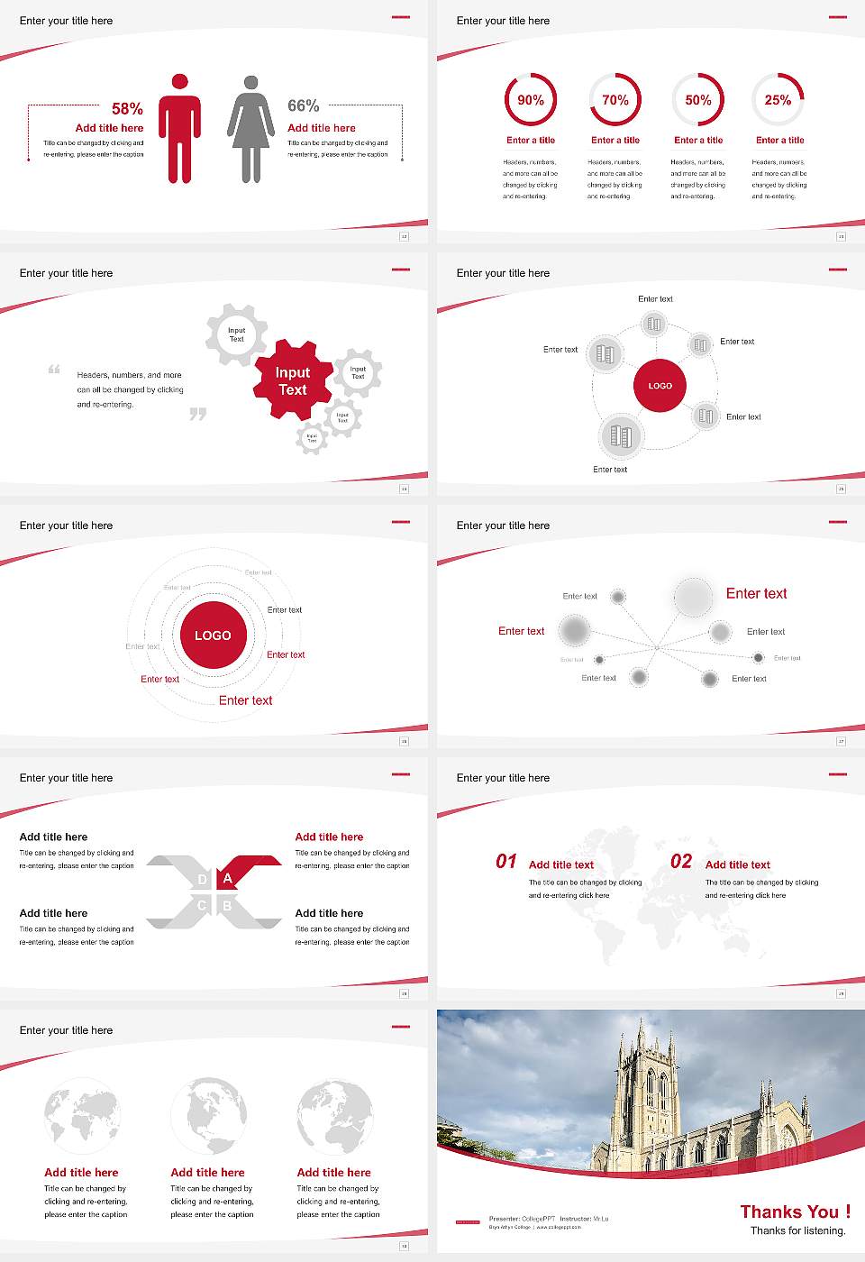 Bryn Athyn College Course/Courseware Creation PPT Template16:9 ratio PPT effect preview image4