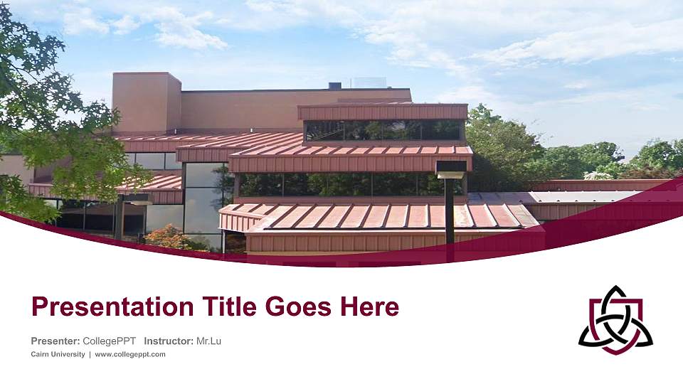 Cairn University Course/Courseware Creation PPT Template16:9 ratio PPT effect preview image