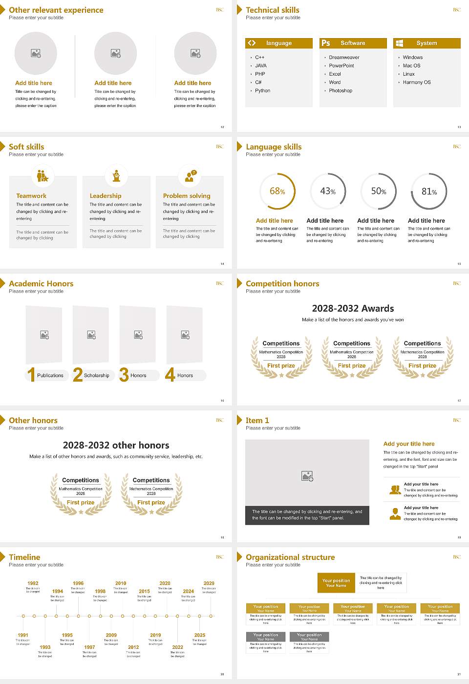 Birmingham-Southern College Resume PPT Template16:9 ratio PPT effect preview image3