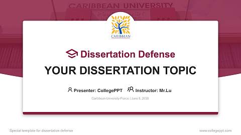 Caribbean University-Ponce Graduation Thesis Defense PPT Template