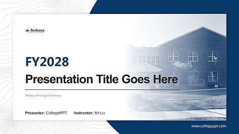 Bethany Theological Seminary Academic Presentation/Research Findings Report PPT Template