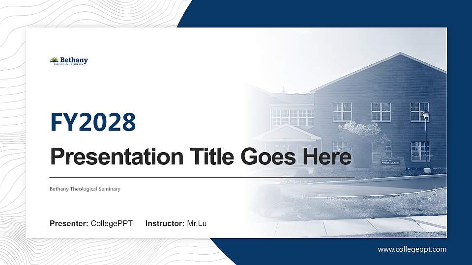 Bethany Theological Seminary Academic Presentation/Research Findings Report PPT Template16:9 ratio PPT effect preview image