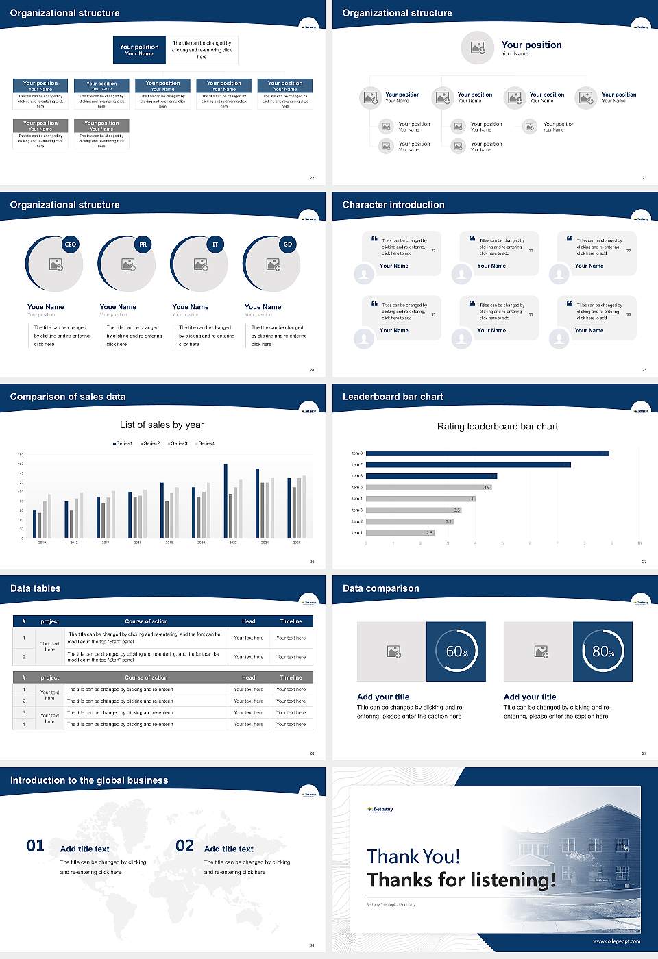 Bethany Theological Seminary Academic Presentation/Research Findings Report PPT Template16:9 ratio PPT effect preview image4