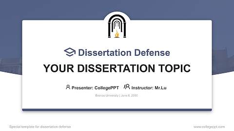 Brenau University Graduation Thesis Defense PPT Template