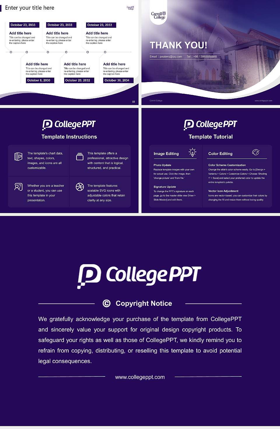 Carroll College Lecture Sharing and Networking Event PPT Template4:3 ratio PPT effect preview image4