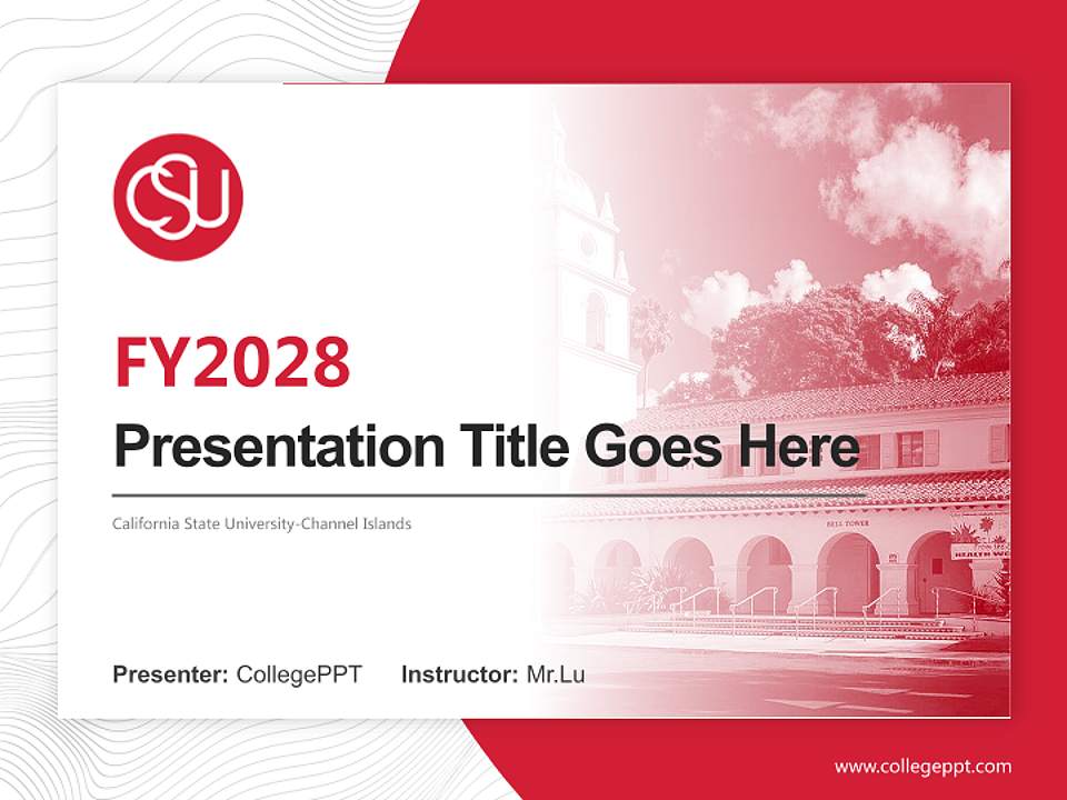 California State University-Channel Islands Academic Presentation/Research Findings Report PPT Template4:3 ratio PPT effect preview image5
