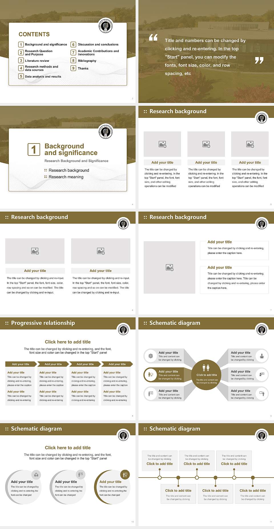 Bryant University Graduation Thesis Defense PPT Template4:3 ratio PPT effect preview image2