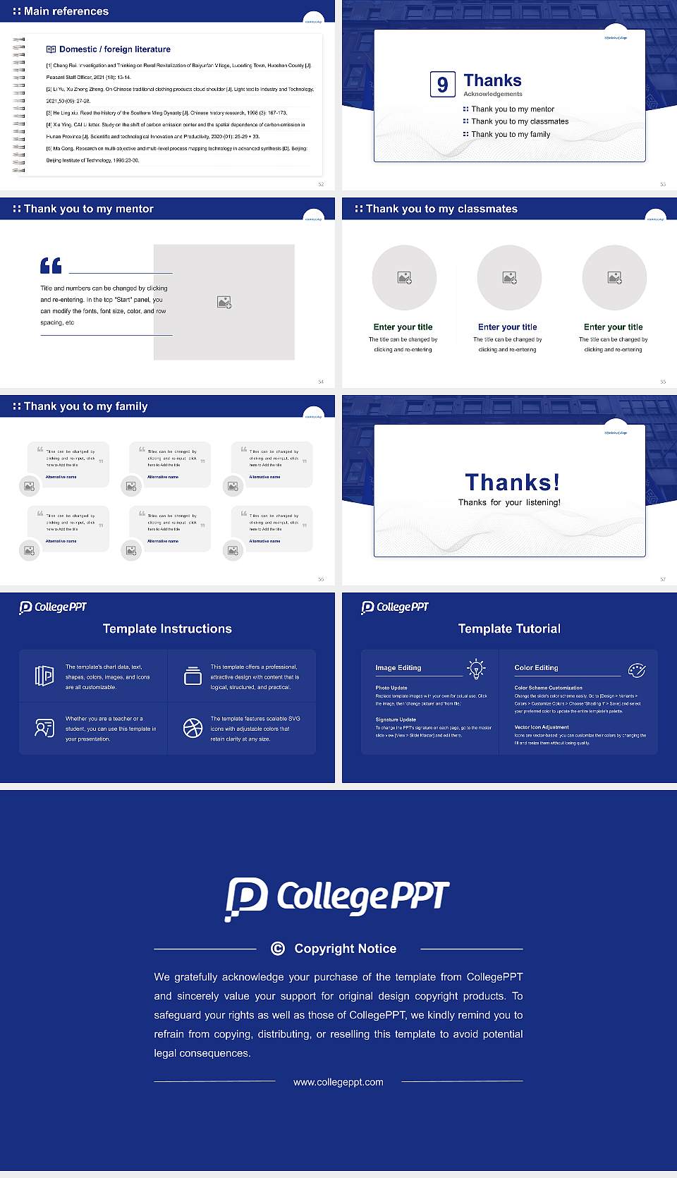 Berkeley College-New York Graduation Thesis Defense PPT Template16:9 ratio PPT effect preview image7