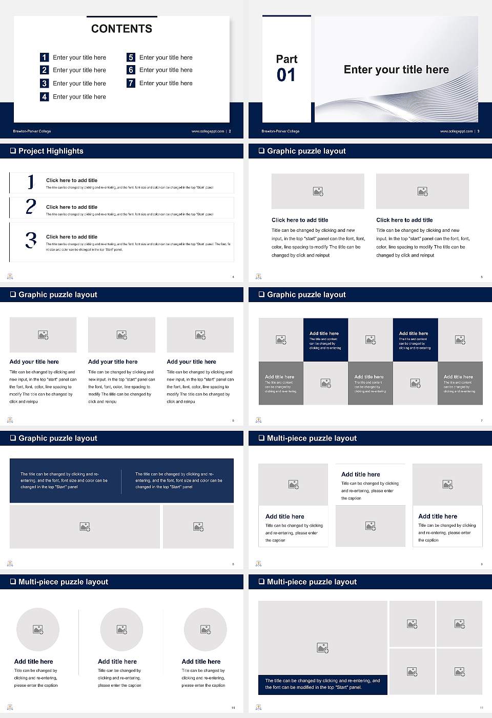 Brewton-Parker College General Purpose PPT Template16:9 ratio PPT effect preview image2
