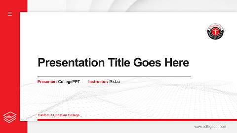 California Christian College Thesis Proposal/Graduation Defense PPT Template