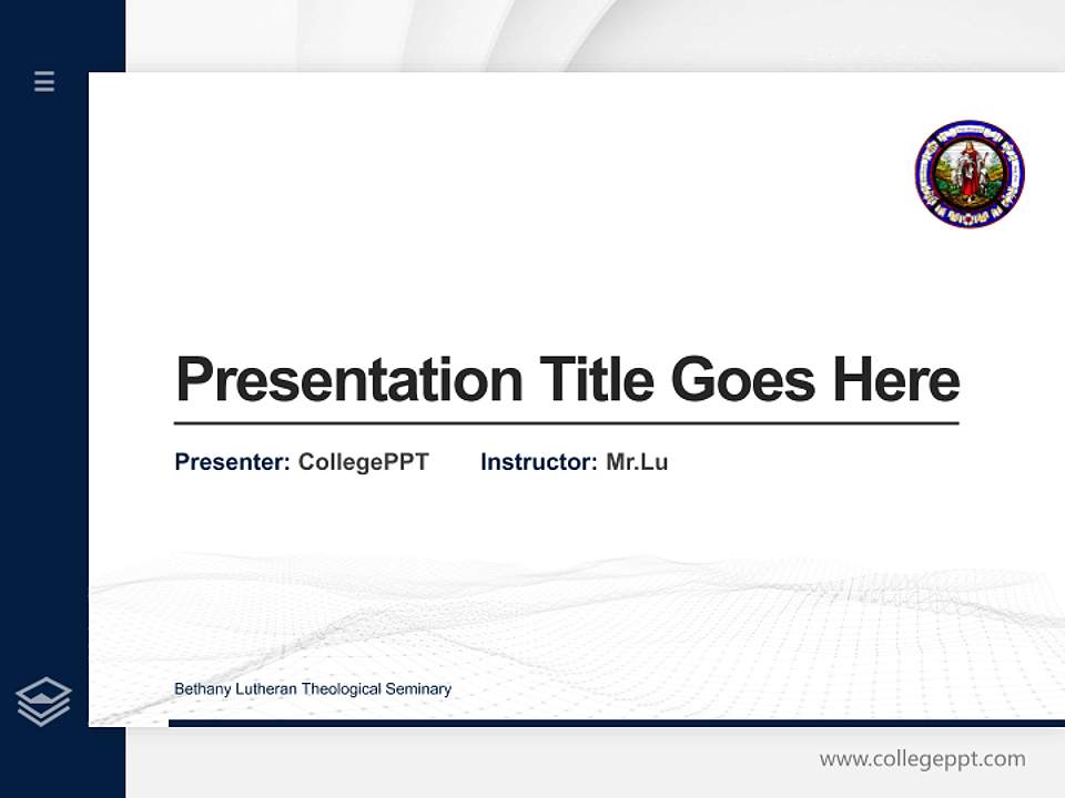 Bethany Lutheran Theological Seminary Thesis Proposal/Graduation Defense PPT Template4:3 ratio PPT effect preview image5