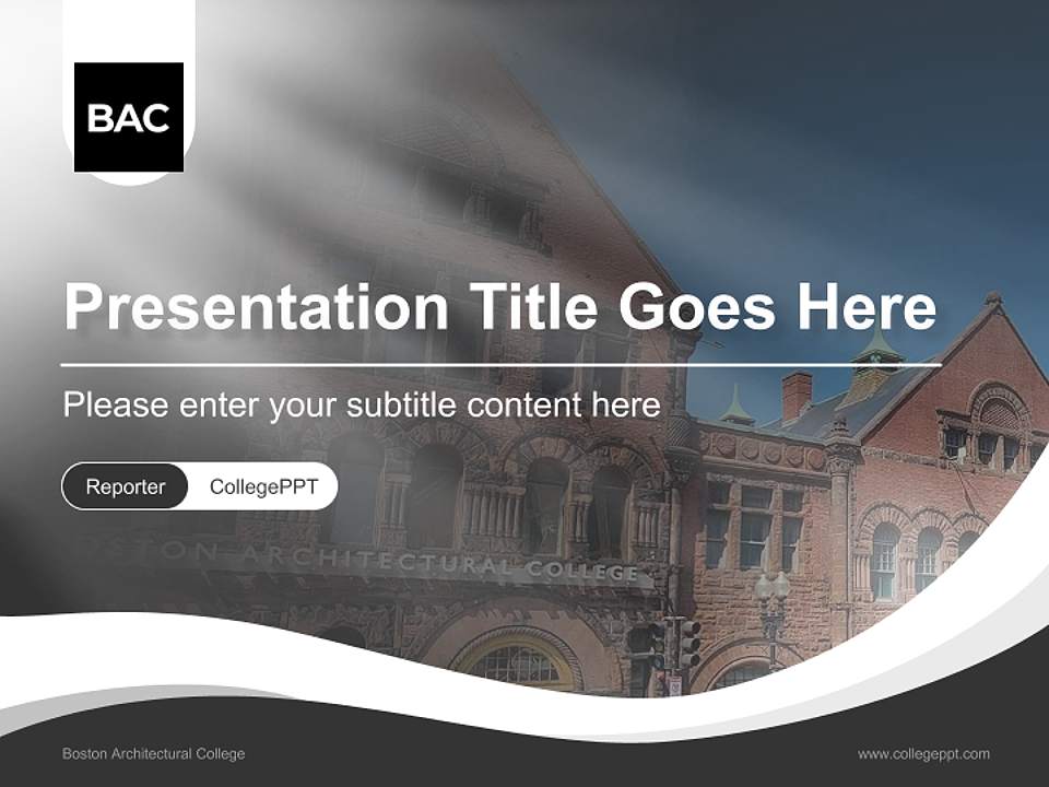 Boston Architectural College Lecture Sharing and Networking Event PPT Template4:3 ratio PPT effect preview image4