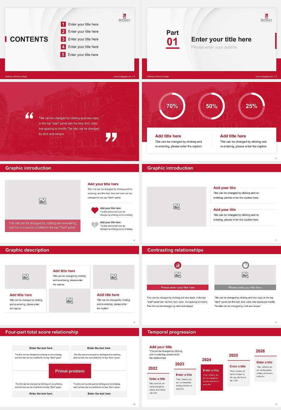 Bethany Lutheran College Thesis Proposal/Graduation Defense PPT Template16:9 ratio PPT effect preview image2