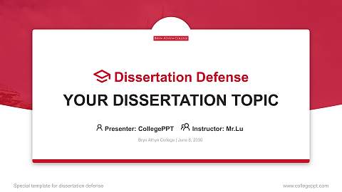 Bryn Athyn College Graduation Thesis Defense PPT Template