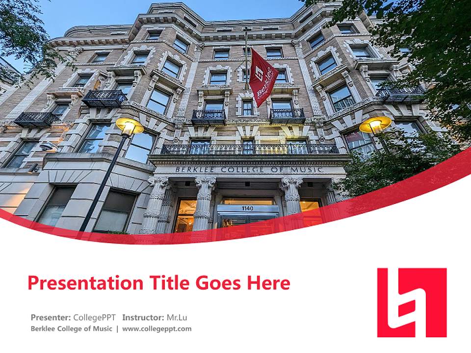 Berklee College of Music Course/Courseware Creation PPT Template4:3 ratio PPT effect preview image5