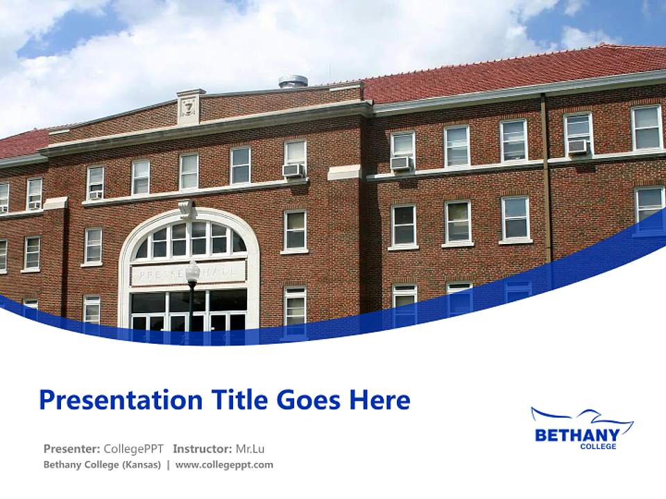 Bethany College (Kansas) Course/Courseware Creation PPT Template4:3 ratio PPT effect preview image5