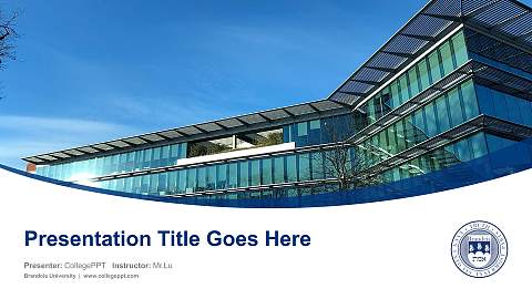 Brandeis University Course/Courseware Creation PPT Template