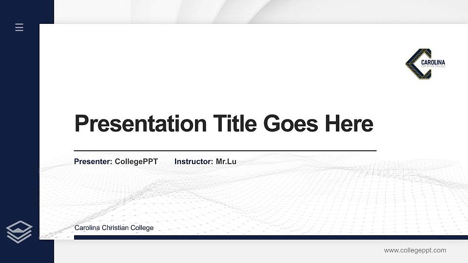 Carolina Christian College Thesis Proposal/Graduation Defense PPT Template16:9 ratio PPT effect preview image