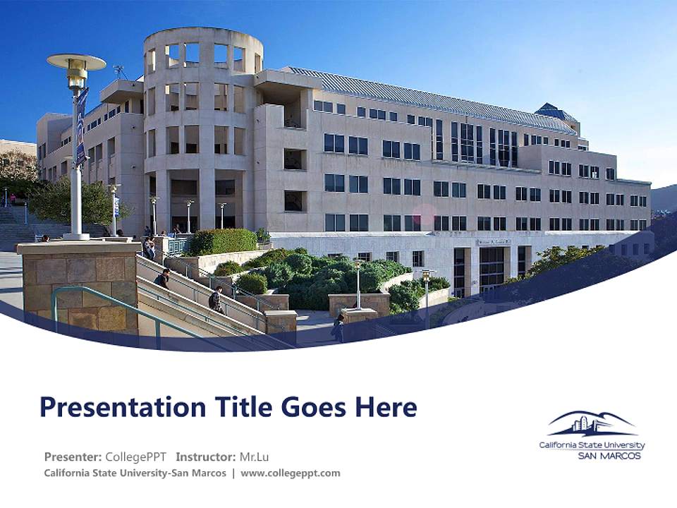 California State University-San Marcos Course/Courseware Creation PPT Template4:3 ratio PPT effect preview image5