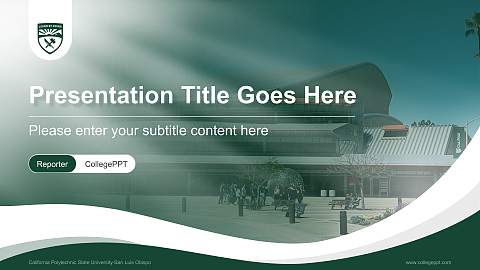 California Polytechnic State University-San Luis Obispo Lecture Sharing and Networking Event PPT Template