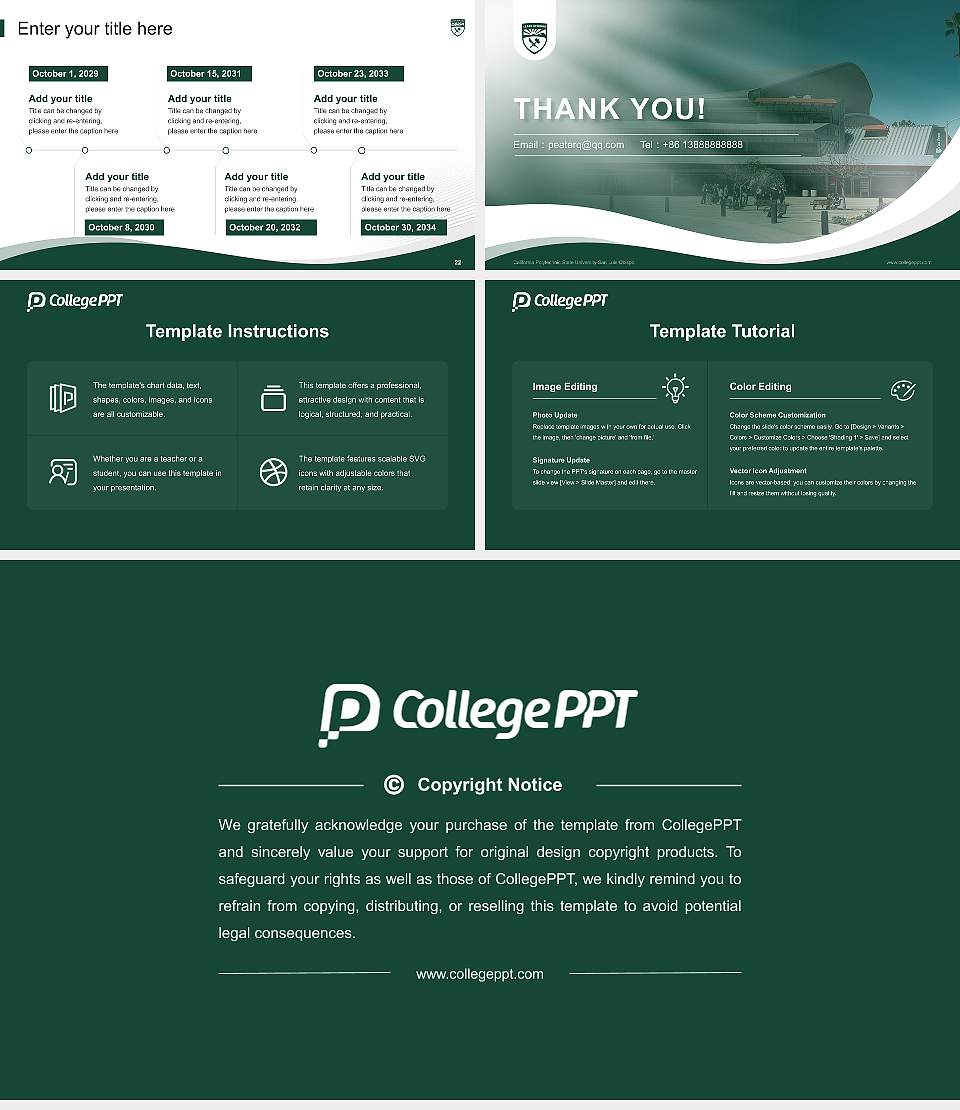 California Polytechnic State University-San Luis Obispo Lecture Sharing and Networking Event PPT Template16:9 ratio PPT effect preview image4