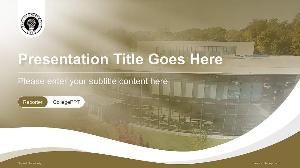 Bryant University Lecture Sharing and Networking Event PPT Template16:9 ratio PPT effect preview image