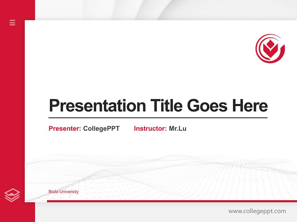 Biola University Thesis Proposal/Graduation Defense PPT Template4:3 ratio PPT effect preview image5