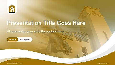 California Baptist University Lecture Sharing and Networking Event PPT Template