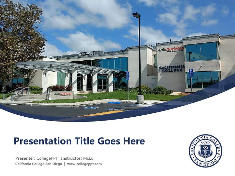 California College San Diego Course/Courseware Creation PPT Template4:3 ratio PPT effect preview image5