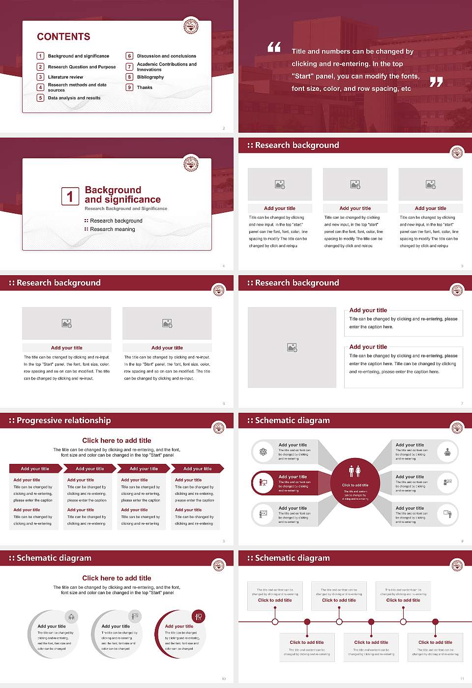 Calumet College of Saint Joseph Graduation Thesis Defense PPT Template16:9 ratio PPT effect preview image2