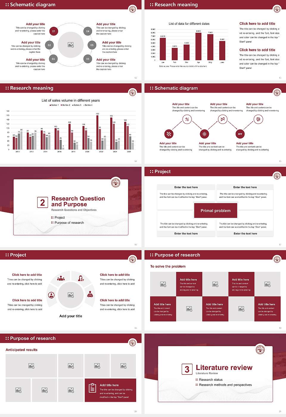 Calumet College of Saint Joseph Graduation Thesis Defense PPT Template16:9 ratio PPT effect preview image3