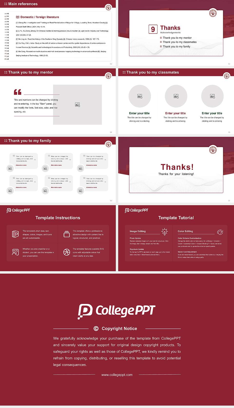 Calumet College of Saint Joseph Graduation Thesis Defense PPT Template16:9 ratio PPT effect preview image7