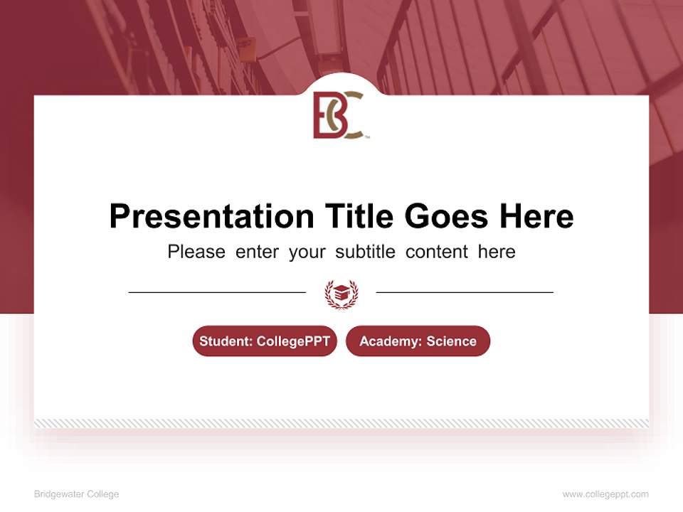 Bridgewater College National Scholarship Defense PPT Template4:3 ratio PPT effect preview image4