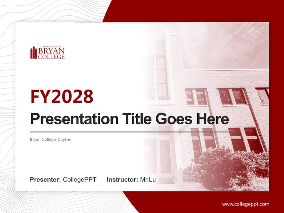 Bryan College-Dayton Academic Presentation/Research Findings Report PPT Template4:3 ratio PPT effect preview image5