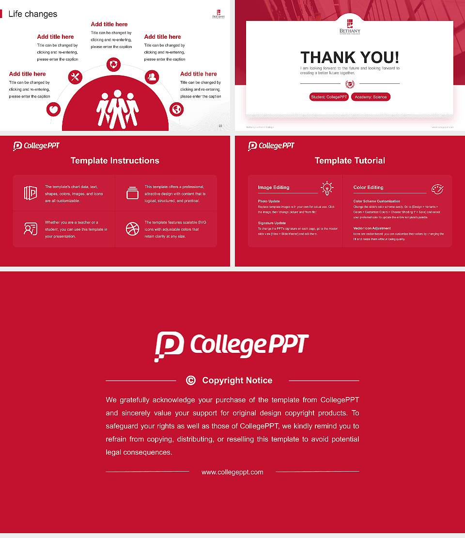 Bethany Lutheran College National Scholarship Defense PPT Template16:9 ratio PPT effect preview image4