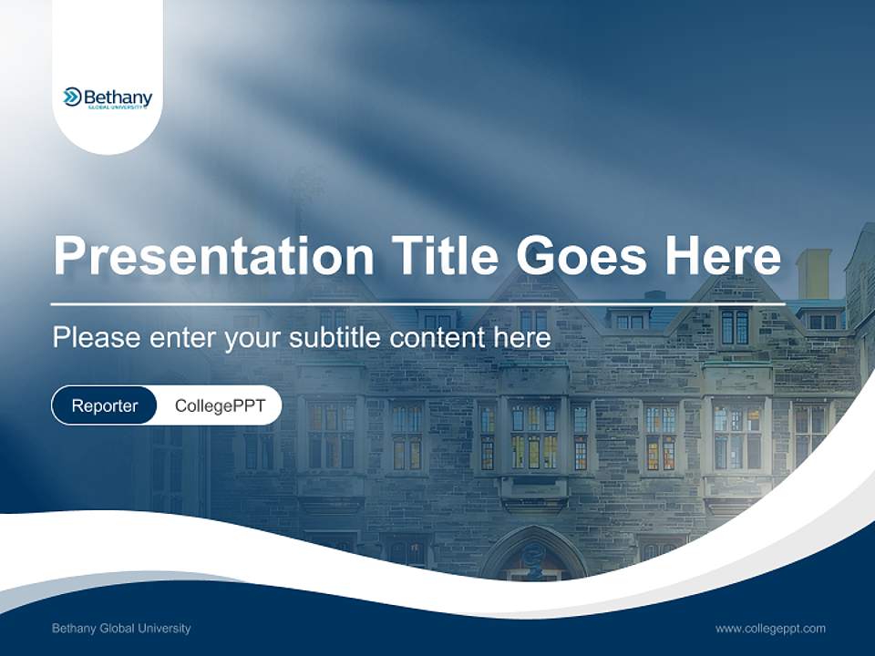 Bethany Global University Lecture Sharing and Networking Event PPT Template4:3 ratio PPT effect preview image4