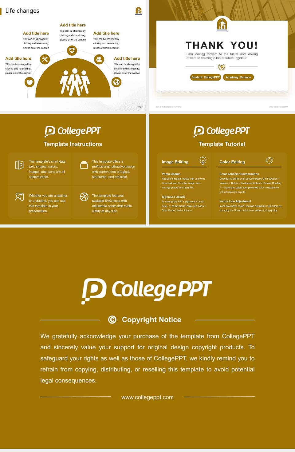 California Baptist University National Scholarship Defense PPT Template4:3 ratio PPT effect preview image4