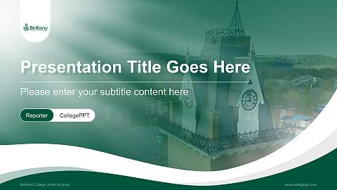Bethany College (West Virginia) Lecture Sharing and Networking Event PPT Template
