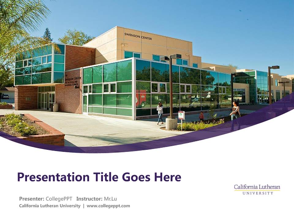 California Lutheran University Course/Courseware Creation PPT Template4:3 ratio PPT effect preview image5