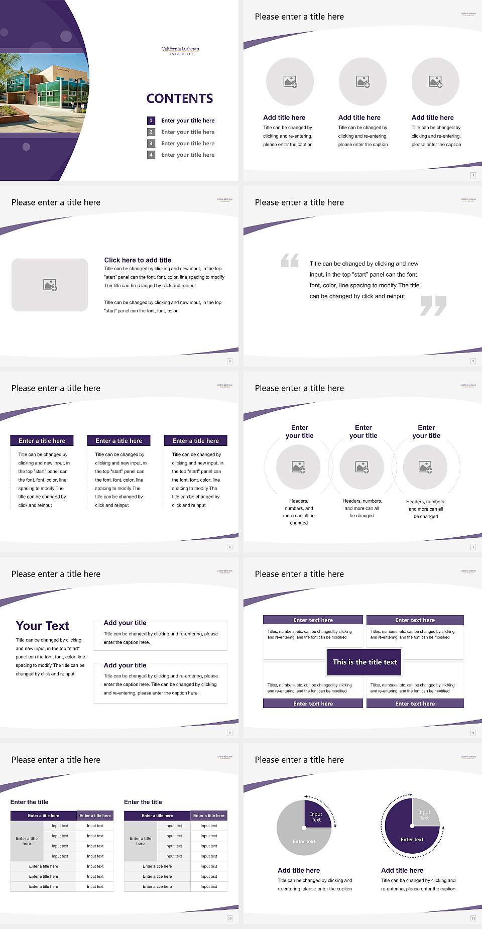 California Lutheran University Course/Courseware Creation PPT Template4:3 ratio PPT effect preview image2