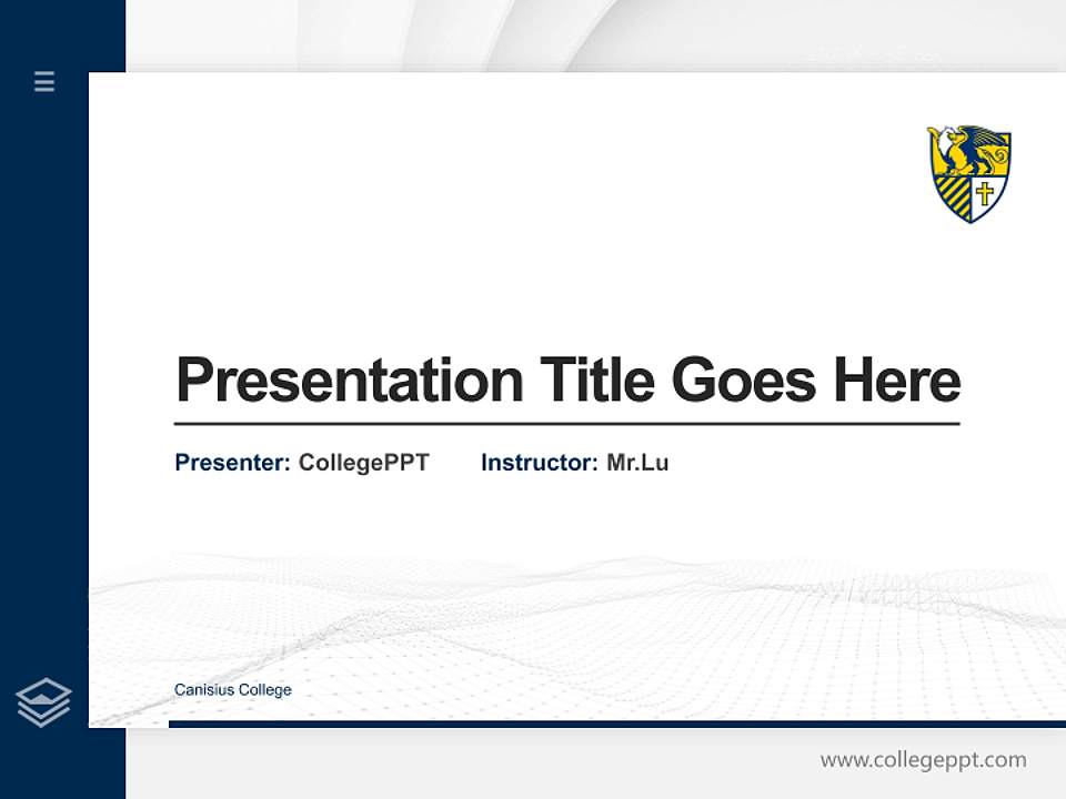 Canisius College Thesis Proposal/Graduation Defense PPT Template4:3 ratio PPT effect preview image5