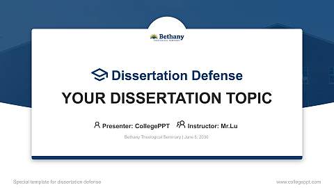 Bethany Theological Seminary Graduation Thesis Defense PPT Template