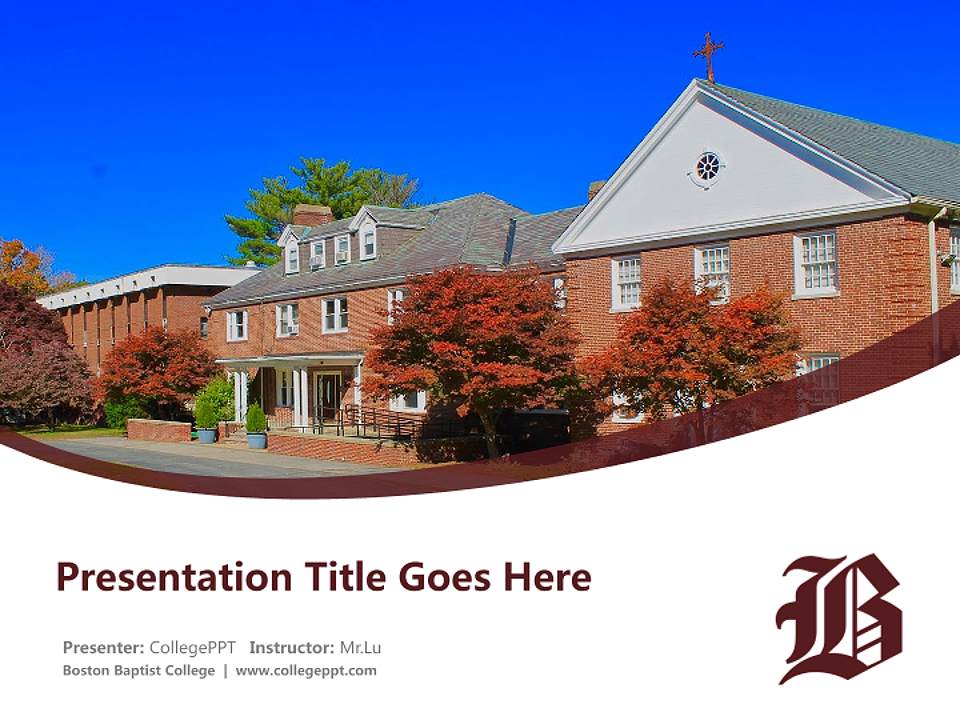 Boston Baptist College Course/Courseware Creation PPT Template4:3 ratio PPT effect preview image5