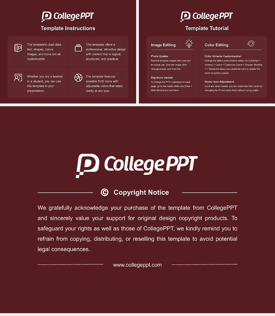 Boston Baptist College Course/Courseware Creation PPT Template4:3 ratio PPT effect preview image5