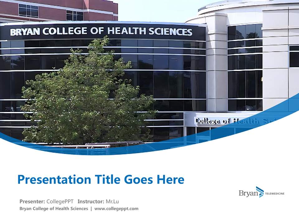 Bryan College of Health Sciences Course/Courseware Creation PPT Template4:3 ratio PPT effect preview image5