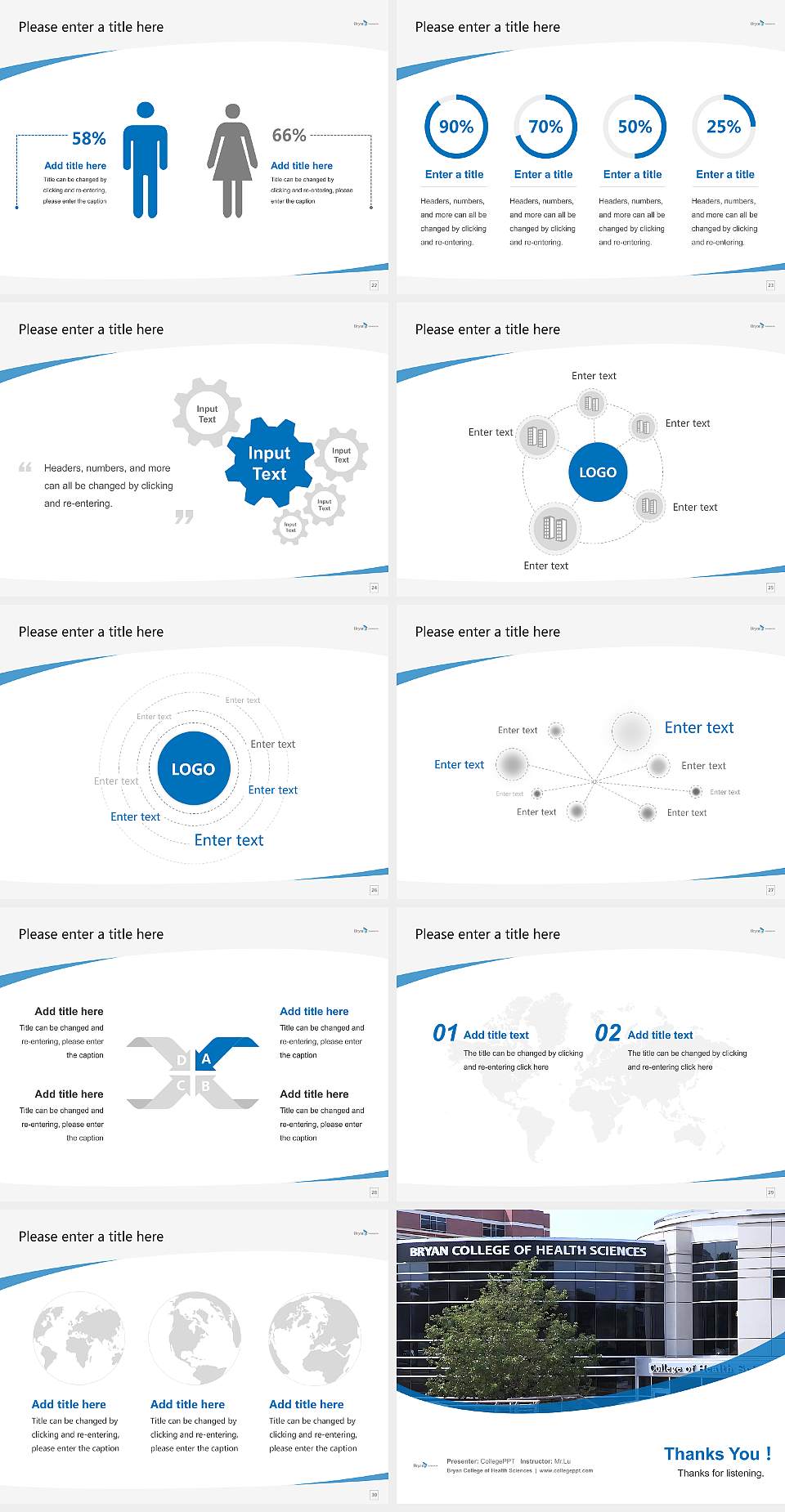 Bryan College of Health Sciences Course/Courseware Creation PPT Template4:3 ratio PPT effect preview image4