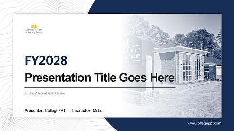 Carolina College of Biblical Studies Academic Presentation/Research Findings Report PPT Template