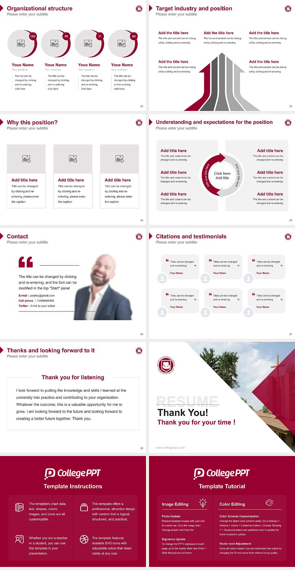 Calvin Theological Seminary Resume PPT Template4:3 ratio PPT effect preview image4